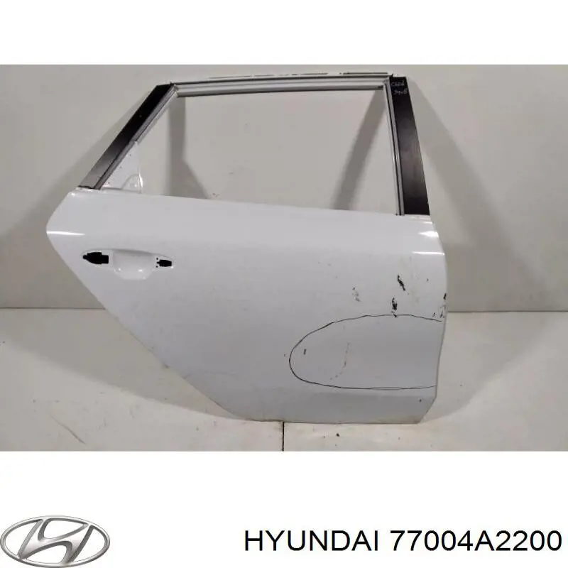 Двері задні, праві Hyundai/Kia 77004A2200 ціна, від 684.18 USD