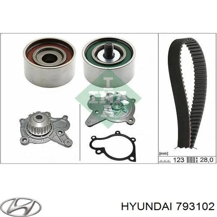 793102 Hyundai/Kia петля передніх дверей, лівою