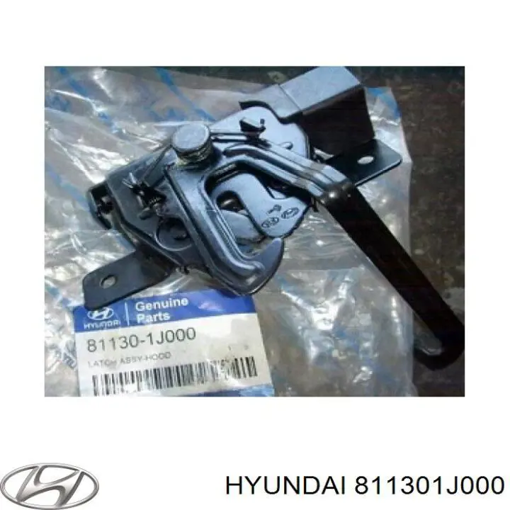 811301J000 Hyundai/Kia Запор капота (замок і привід замка капота)