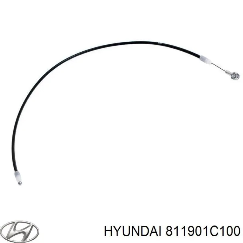 Трос відкриття капота, передній Hyundai Getz (Хендай Гетц)