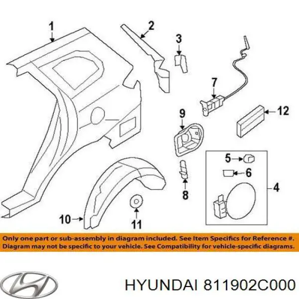 Трос відкриття капота Hyundai Tiburon (Хендай Тібурон)