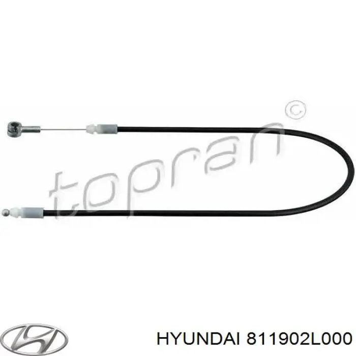 Трос відкриття капота, задній Hyundai/Kia 811902L000 ціна, від 5.52 USD