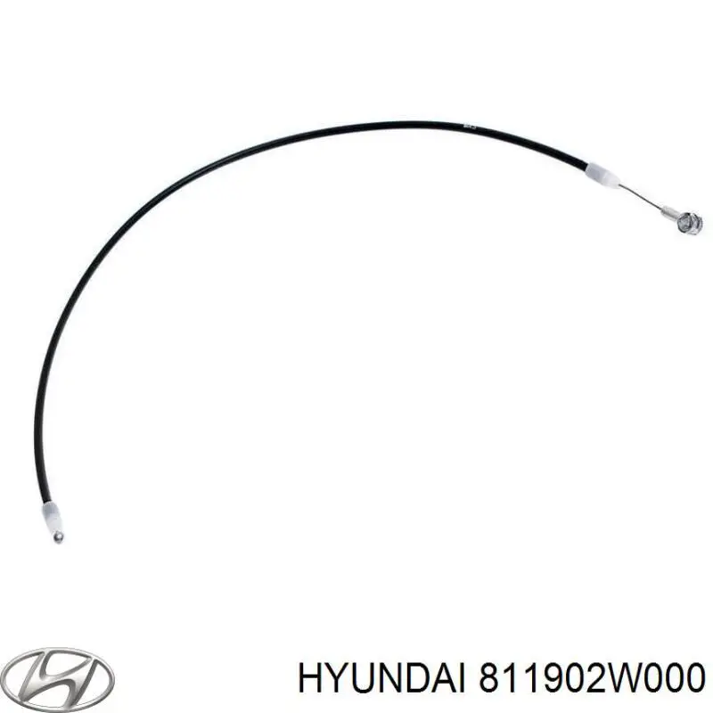 Трос відкриття капота, задній Hyundai Santa Fe 3 (DM) (Хендай Санта фе)