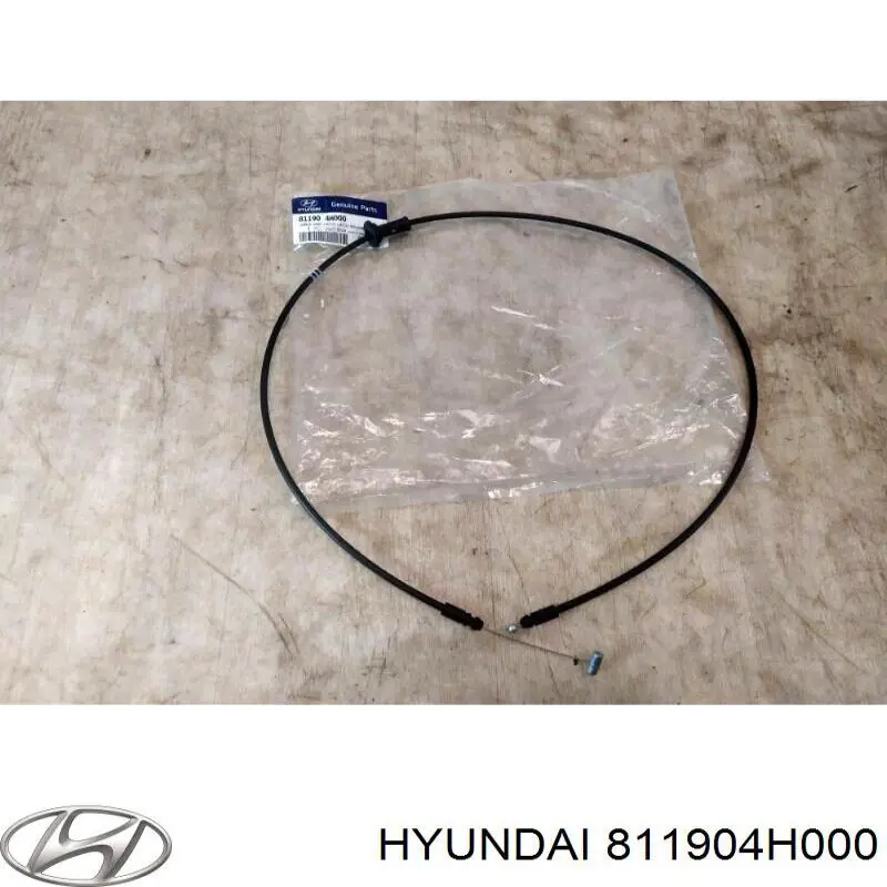 811904H000 Hyundai/Kia трос відкриття капота, задній