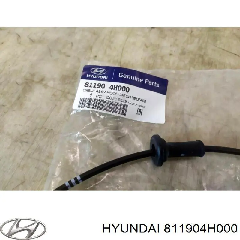 Трос відкриття капота, задній Hyundai/Kia 811904H000 ціна, від 39.06 USD