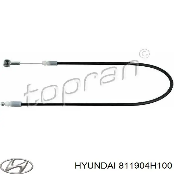 811904H100 Hyundai/Kia Трос відкриття капота, передній