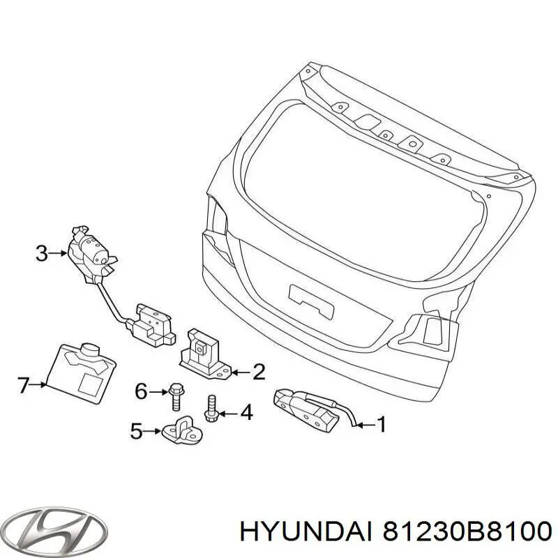 81230B8100 Hyundai/Kia Замок п'ятих дверей
