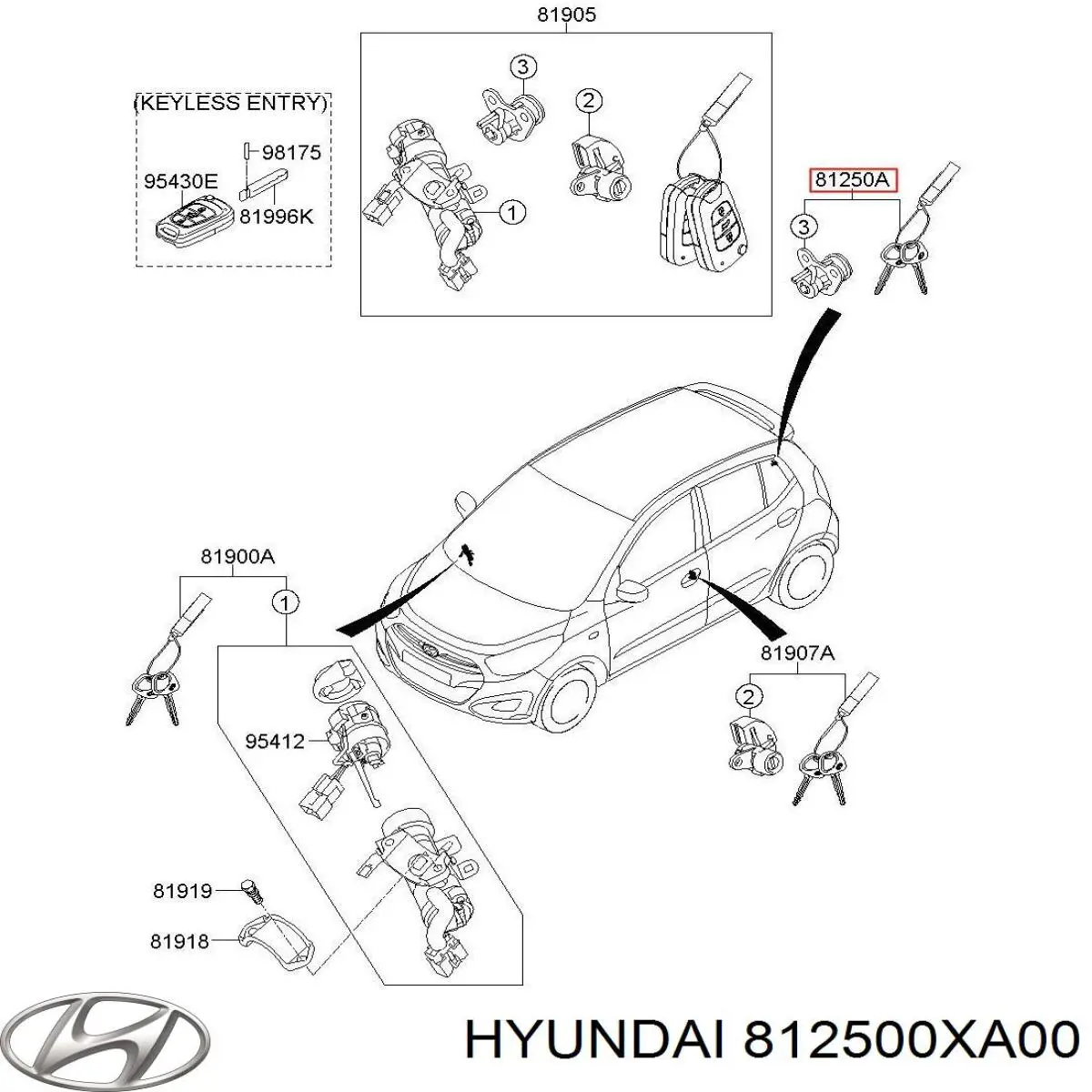  812500XA00 Hyundai/Kia