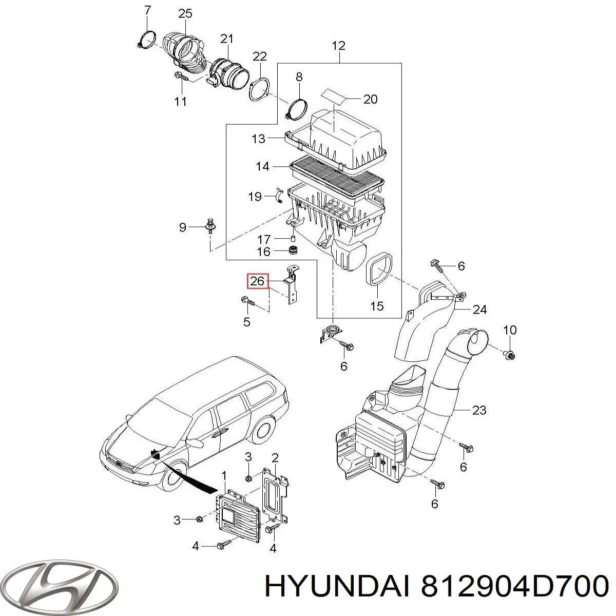 812904D700 Hyundai/Kia 