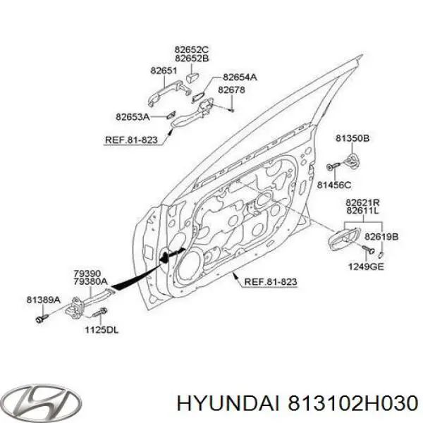 Замок передньої двері, лівої Hyundai/Kia 813102H030 ціна, від 59.19 USD