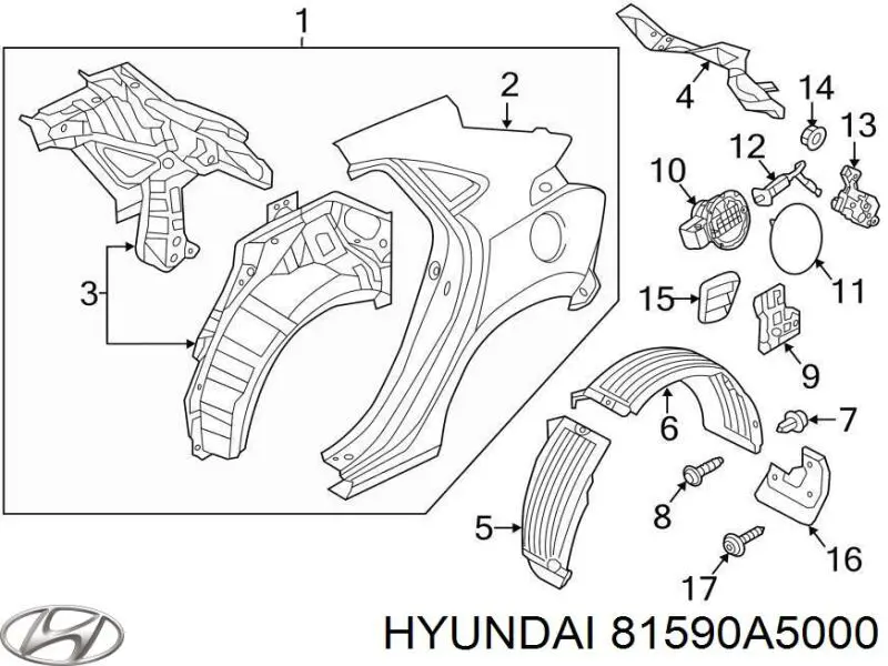Мотор-привод відкриття лючка бака Hyundai/Kia 81590A5000 ціна, від 7.65 USD