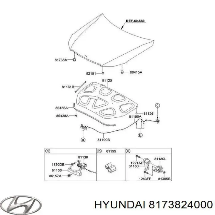 Відбійник кришки багажника Hyundai/Kia 8173824000 ціна, від 2.51 USD