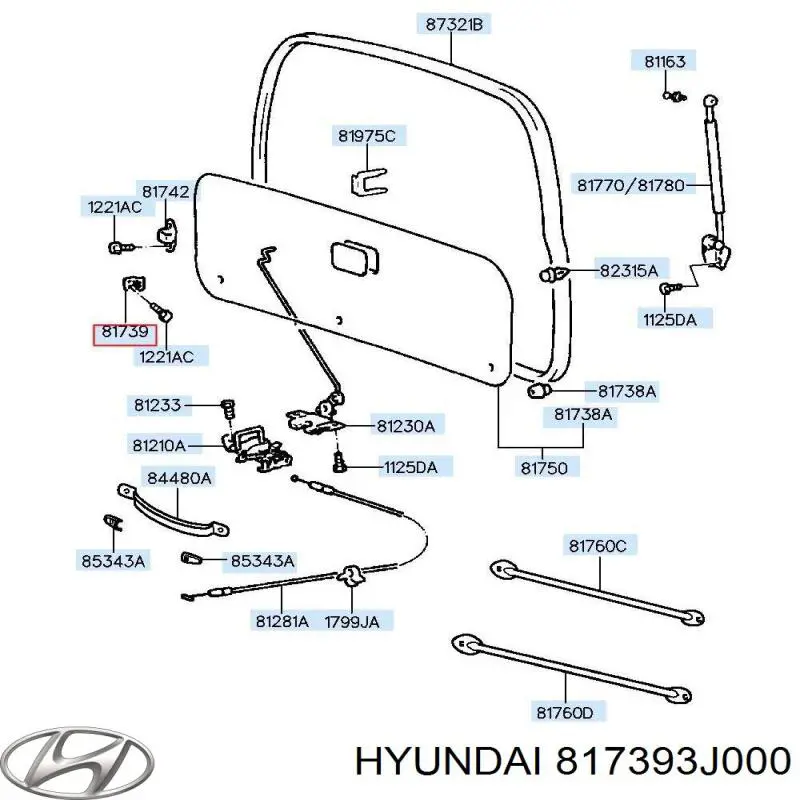 Відбійник кришки багажника Hyundai/Kia 817393J000 ціна, від 3.86 USD