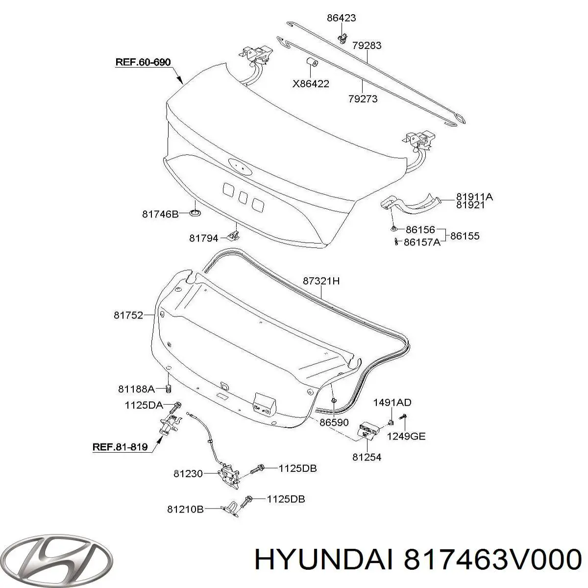  Hyundai/Kia 817463V000 ціна, від 1.27 USD