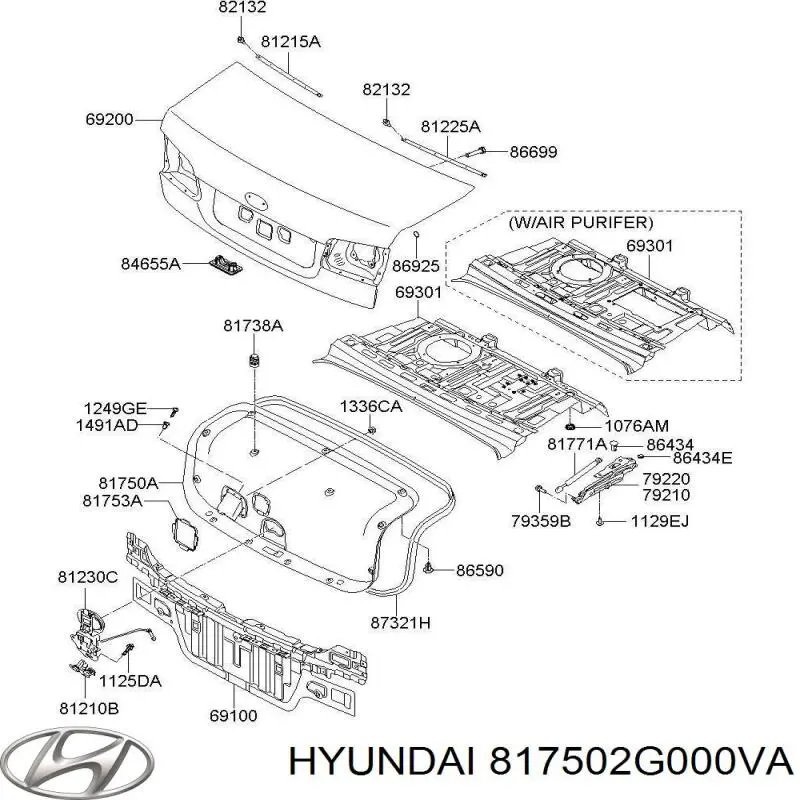  Hyundai/Kia 817502G000VA ціна, від 11.40 USD