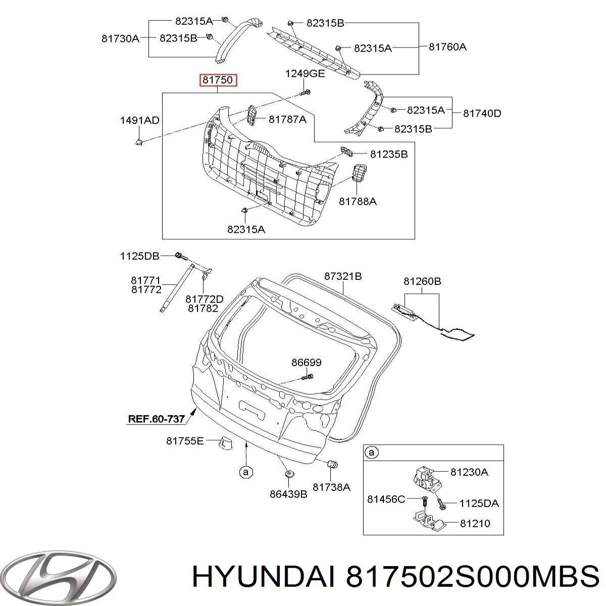  817502S000MBS Hyundai/Kia