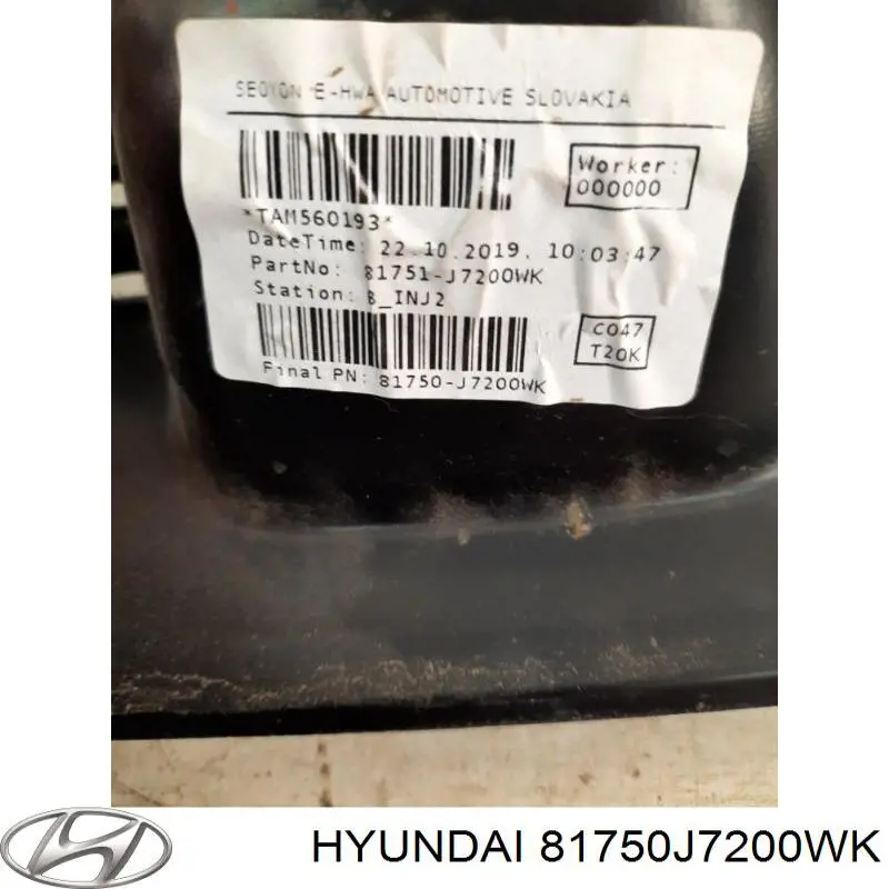 81750J7200WK Hyundai/Kia 