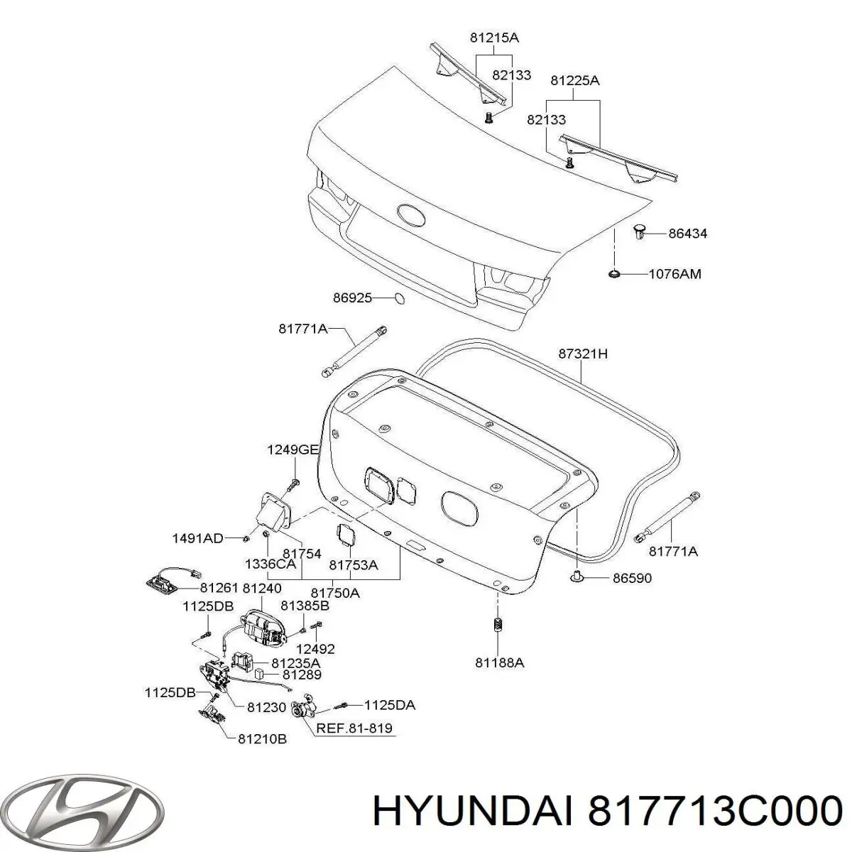Купити 817713C000 Hyundai/Kia Амортизатор двері багажника