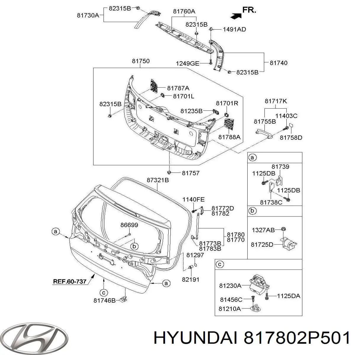 Амортизатор двері задньої Hyundai/Kia 817802P501 ціна, від 9.28 USD