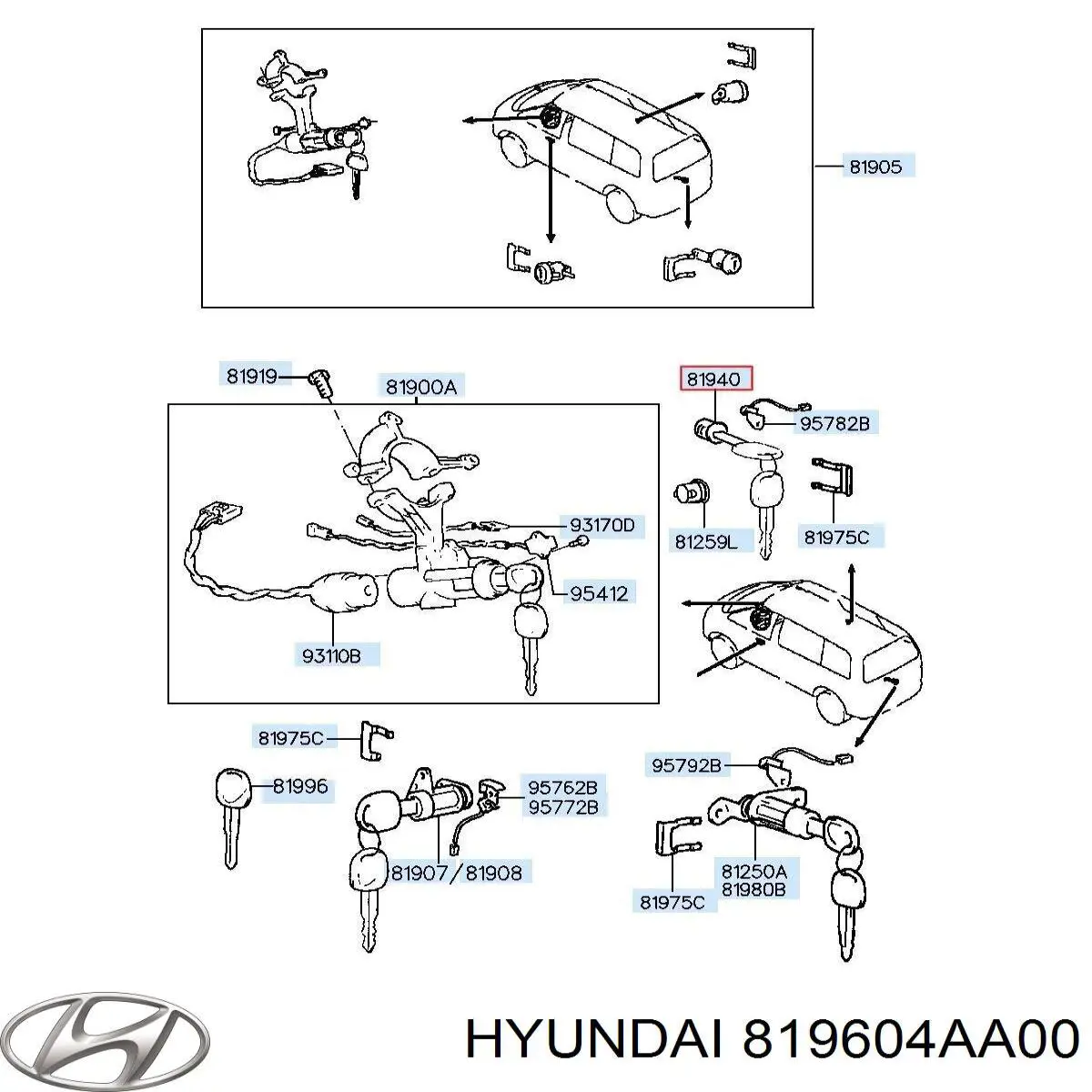  819604AA00 Hyundai/Kia