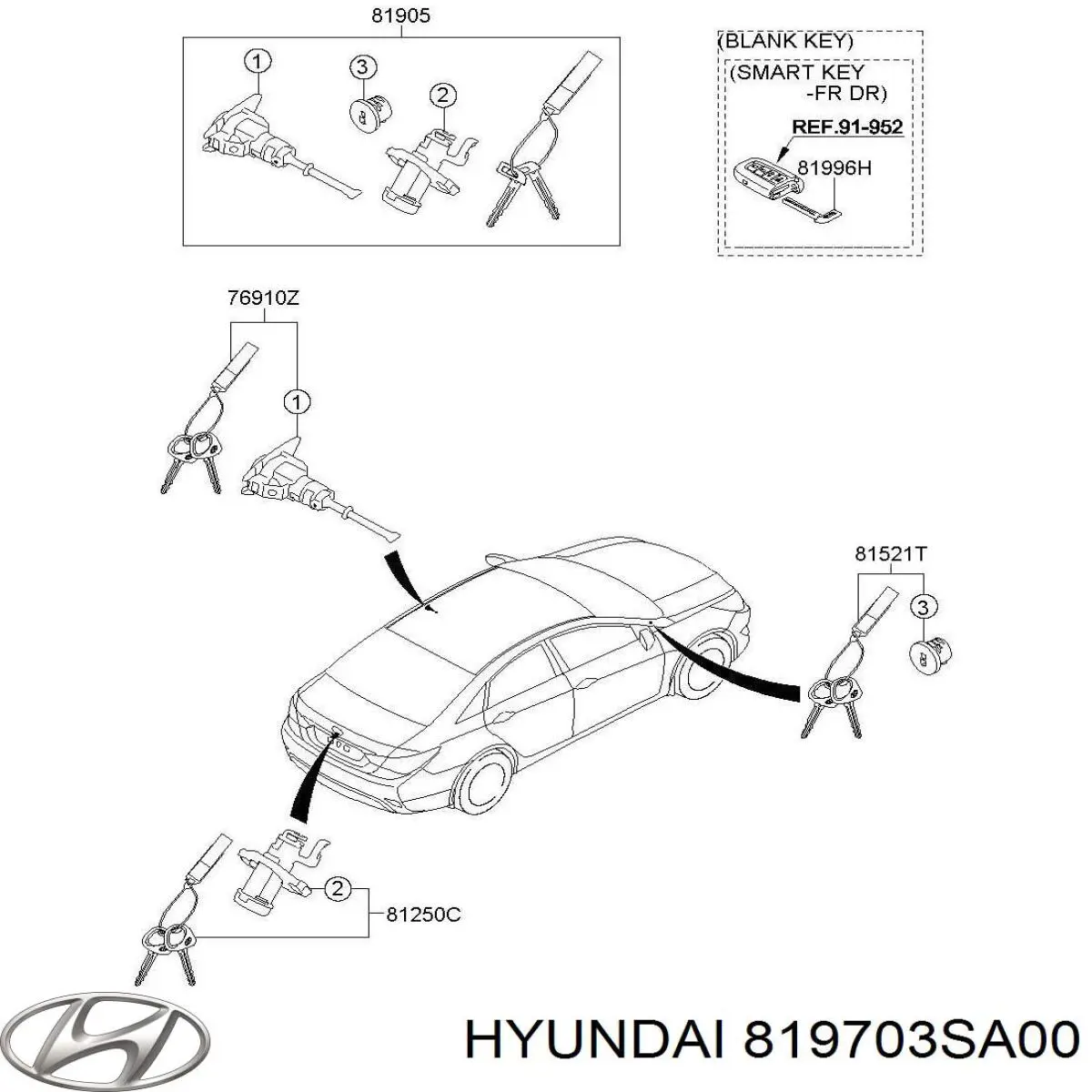  Hyundai/Kia 819703SA00 ціна, від 12.67 USD
