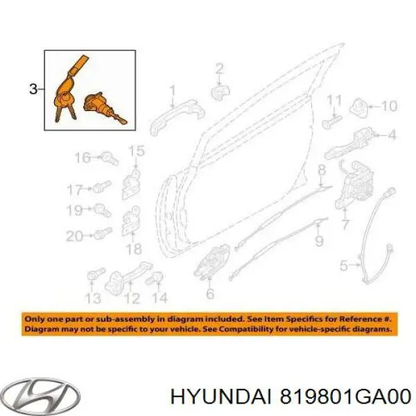  Hyundai/Kia 819801GA00 ціна, від 30.39 USD