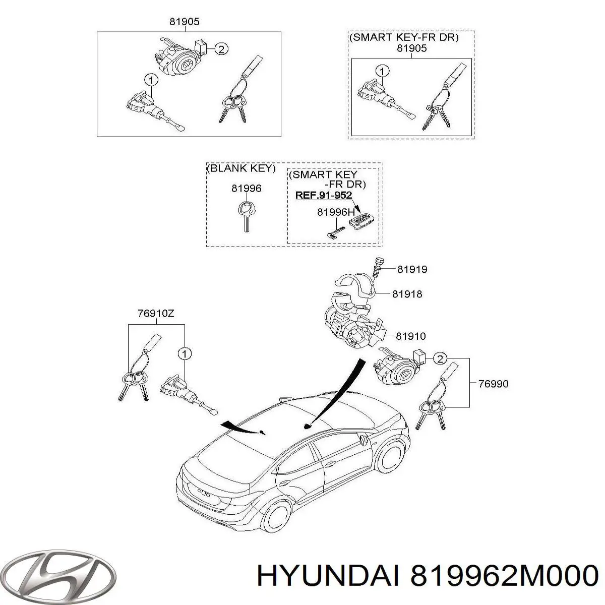  Hyundai/Kia 819962M000 ціна, від 12.67 USD