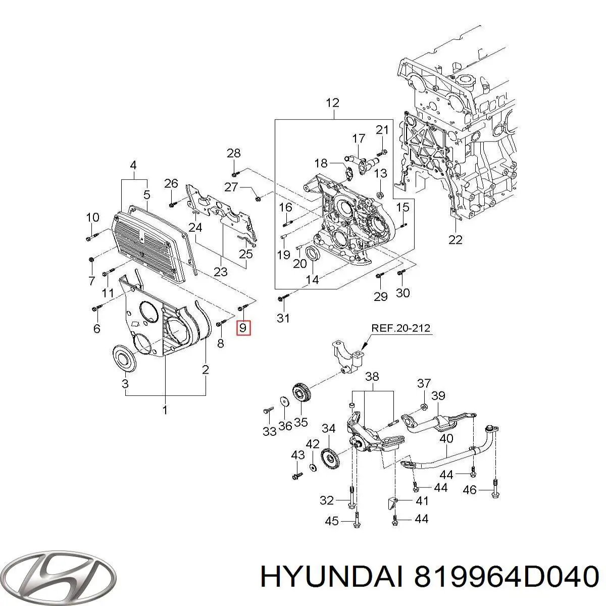  Hyundai/Kia 819964D040 ціна, від 10.14 USD