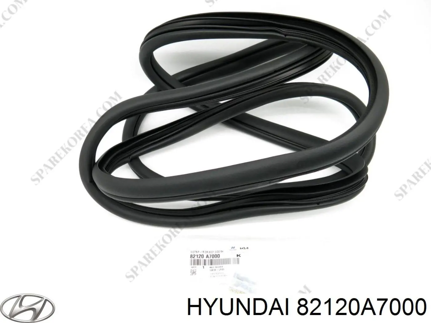 Ущільнювач двері передньої правої (на кузові) Hyundai/Kia 82120A7000 ціна, від 11.44 USD
