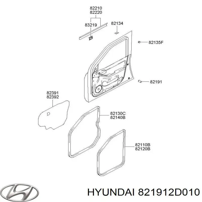 Буфер / відбійник капота Hyundai/Kia 821912D010 ціна, від 1.27 USD