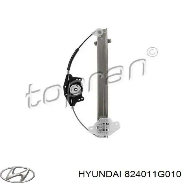 824011G010 Hyundai/Kia механізм склопідіймача двері передньої, лівої