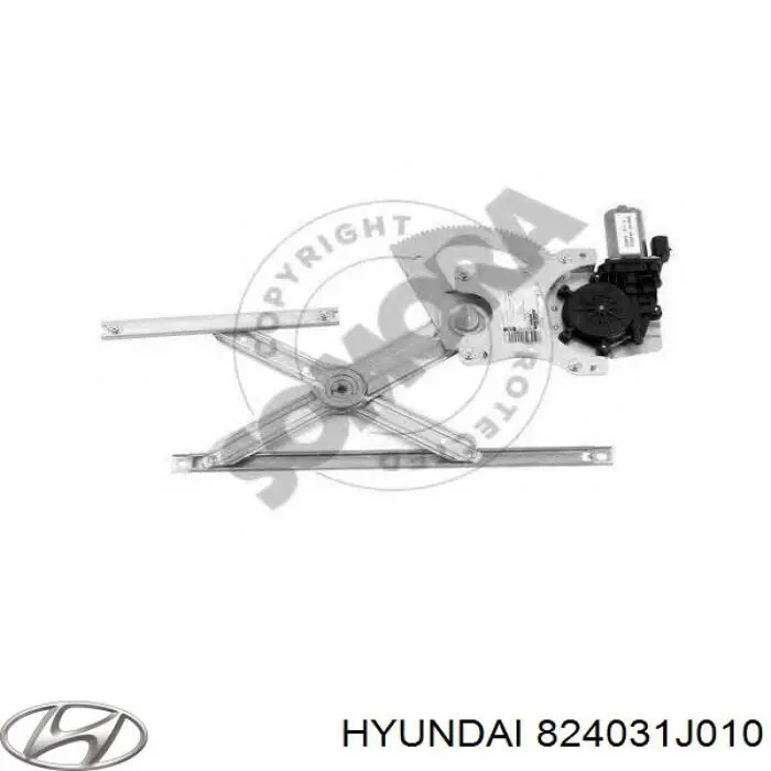 Склопідйомник з електродвигуном Hyundai/Kia 824031J010 ціна, від 118.42 USD