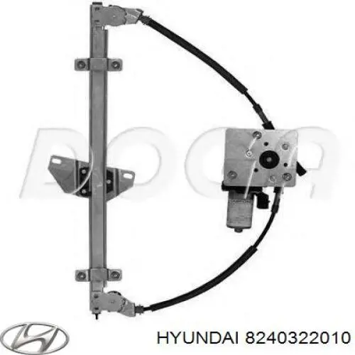Механізм склопідіймача двері передньої, лівої Hyundai Accent (Хендай Акцент)