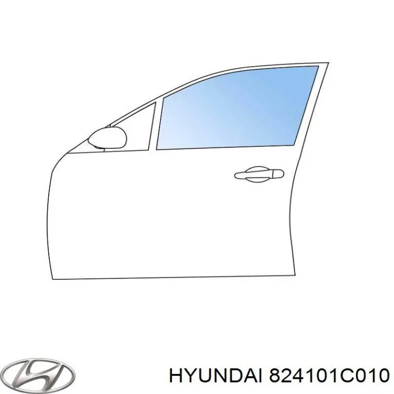 Скло передніх дверей, лівою Hyundai Getz (Хендай Гетц)