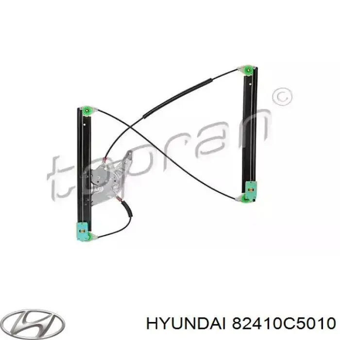 82410C5010 Hyundai/Kia Скло передніх дверей, лівих