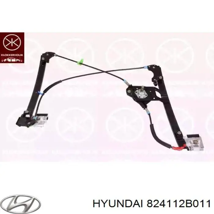 Скло передніх дверей, лівою 824112B010 Hyundai/Kia