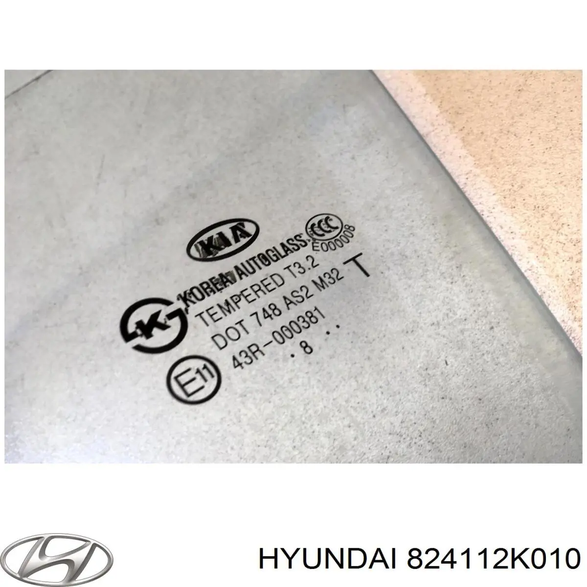 Скло передніх дверей, лівих Hyundai/Kia 824112K010 ціна, від 19.00 USD