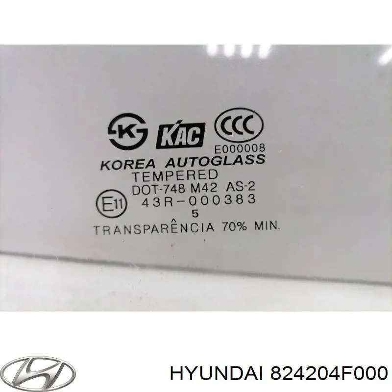 Скло передніх дверей, правою Hyundai H100 (Хендай Н100)