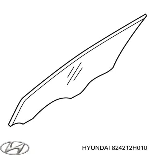 824212H010 Hyundai/Kia скло передніх дверей, правою
