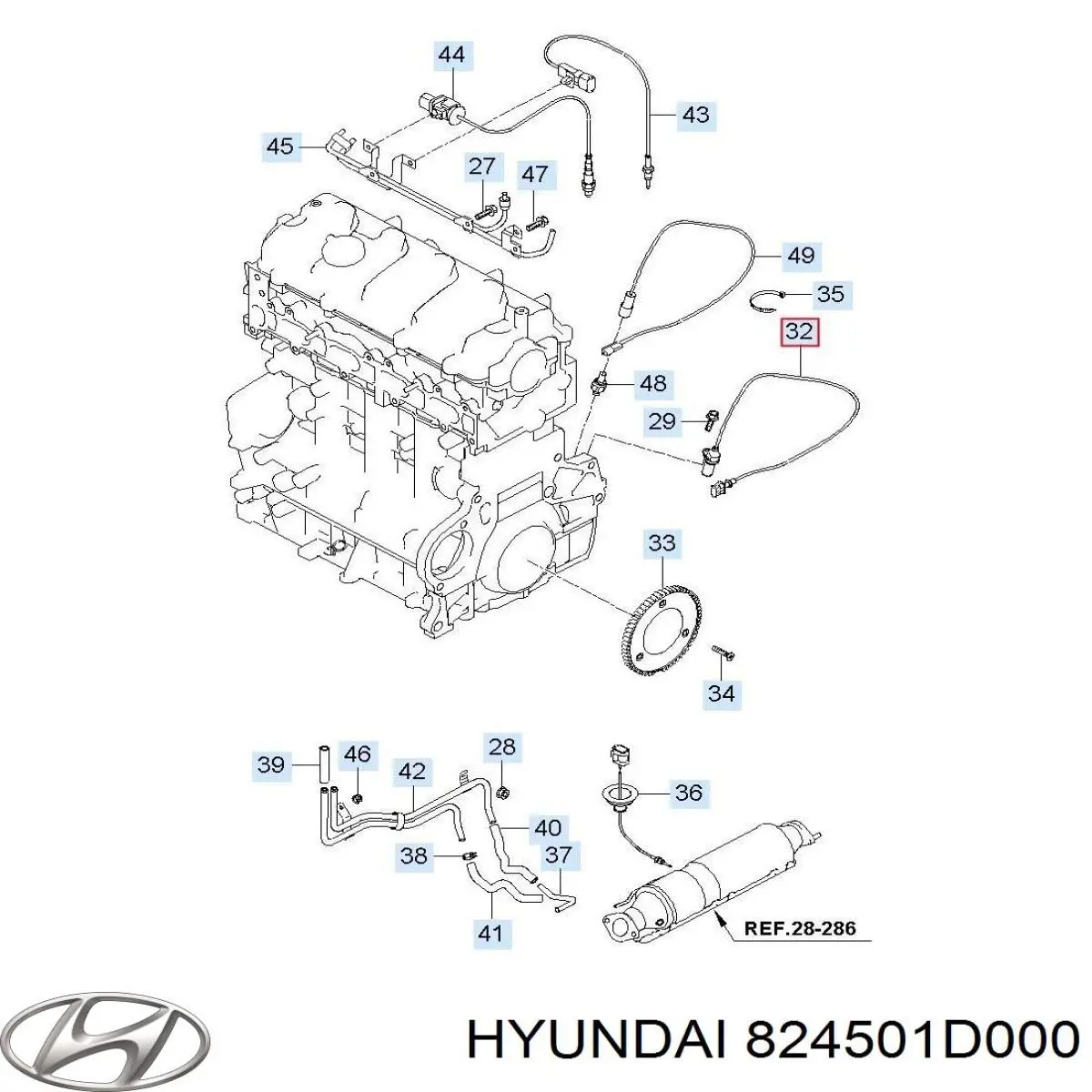 Мотор склопідйомника дверей передніх, лівих Hyundai/Kia 824501D000 ціна, від 11.46 USD