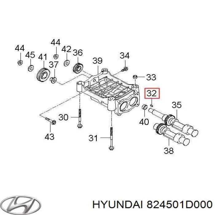 Купити 824501D000 Hyundai/Kia Двигун склопідіймача двері передньої, лівої