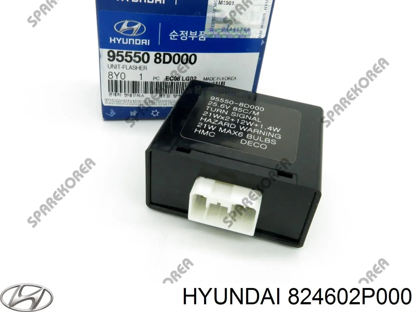 Двигун склопідіймача двері передньої, правої 824602P000 Hyundai/Kia