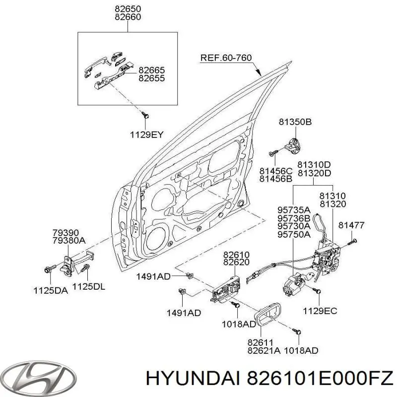  Hyundai/Kia 826101E000FZ ціна, від 31.67 USD