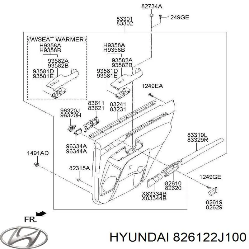 826122J100 Hyundai/Kia 