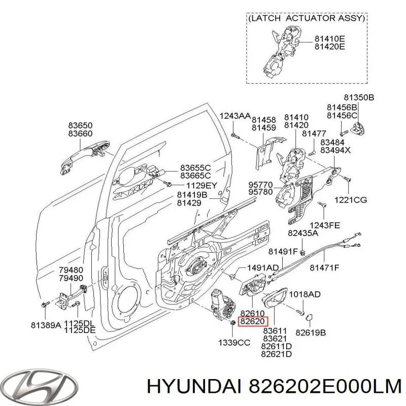 Ручка двері бічної/зсувної внутрішня права Hyundai/Kia 826202E000LM ціна, від 6.33 USD