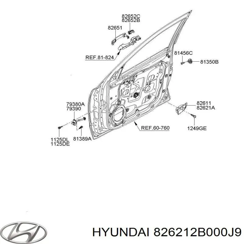  826212B000J9 Hyundai/Kia