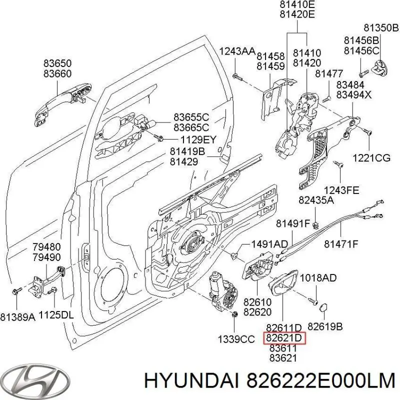  Hyundai/Kia 826222E000LM ціна, від 6.49 USD