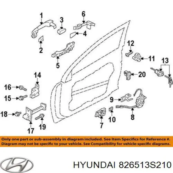  826513S210 Hyundai/Kia