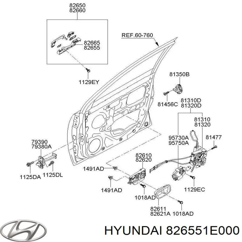  826551E000 Hyundai/Kia