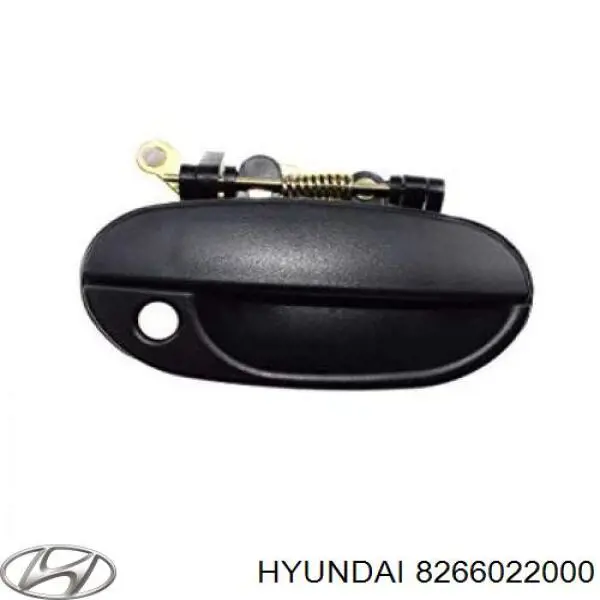 Ручка передньої двері зовнішня права Hyundai Accent (Хендай Акцент)